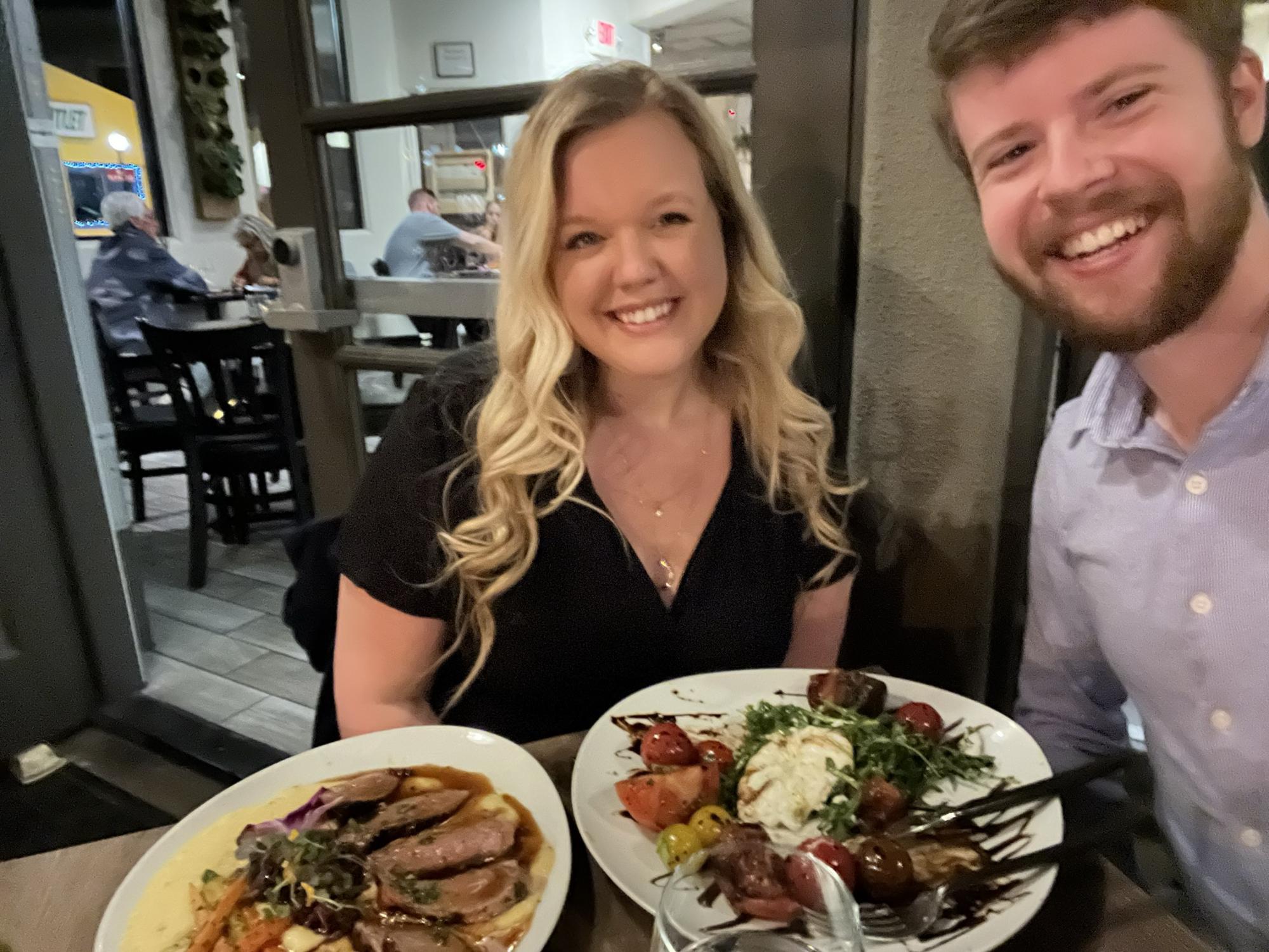 Our first fancy dinner together