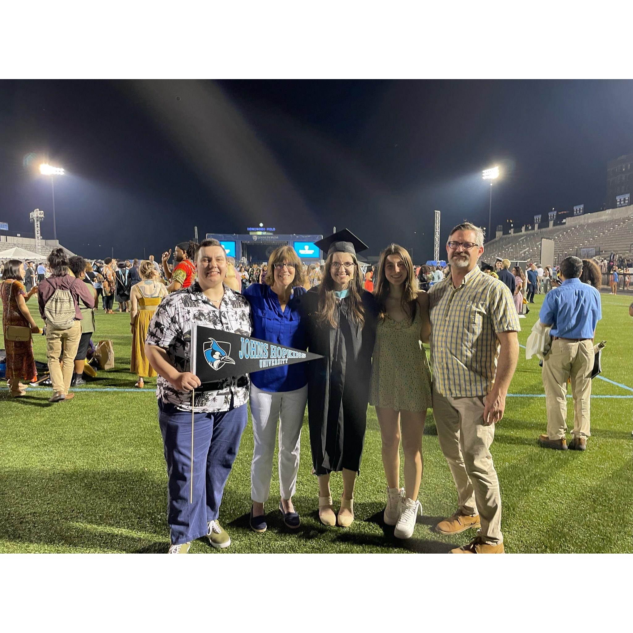 May 2022: Lily's MSED graduation.