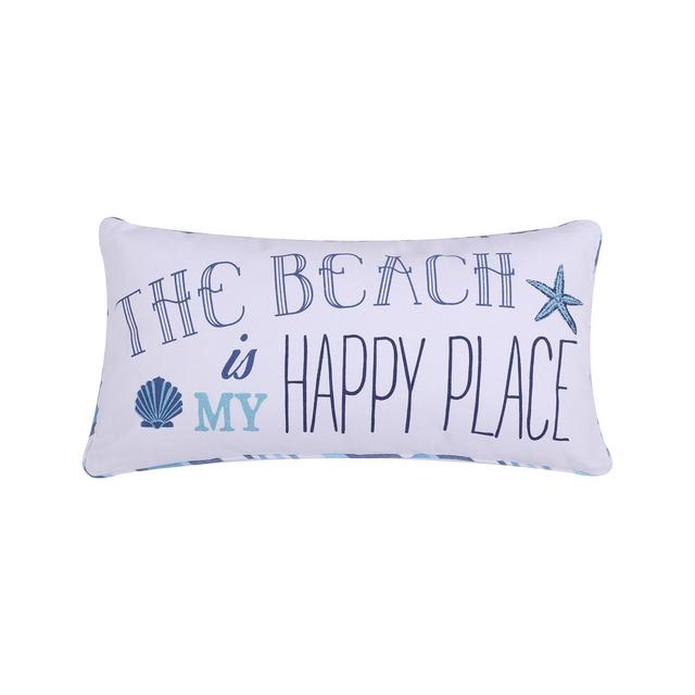 Levtex Beach Happy PlaceDecorative Pillow, 12" x 24"