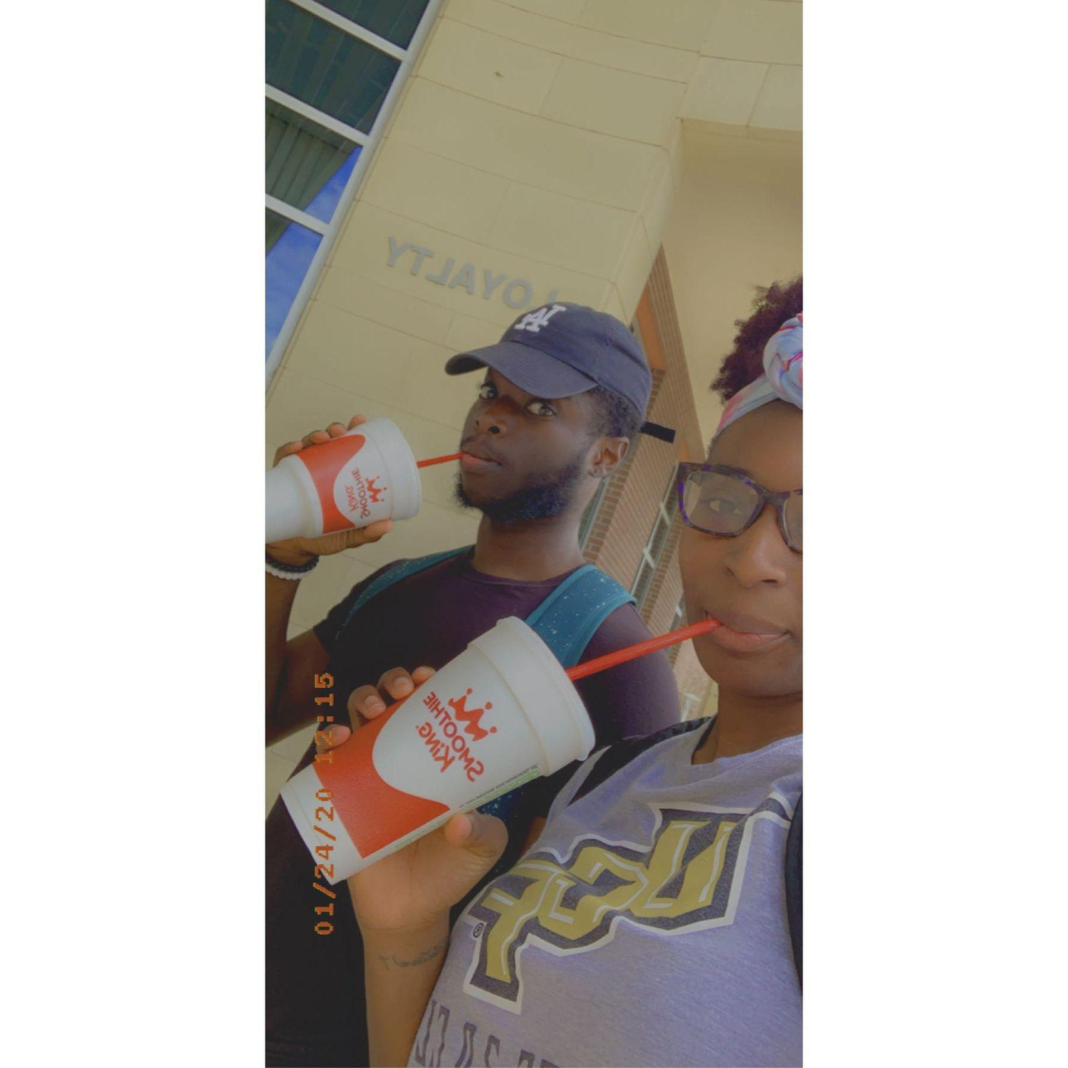 On our way to study in the library at UCF