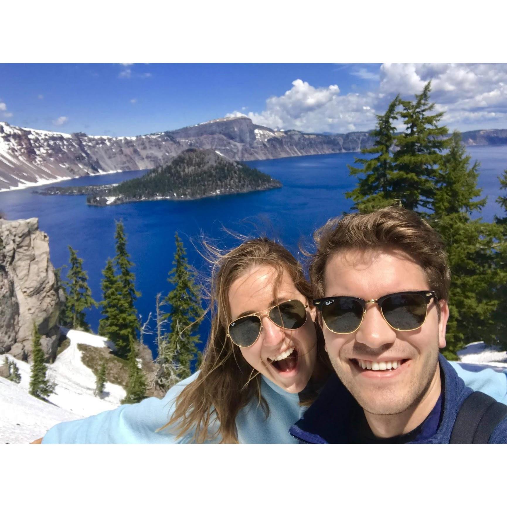 One of our favorite days ever- exploring Crater Lake, OR.