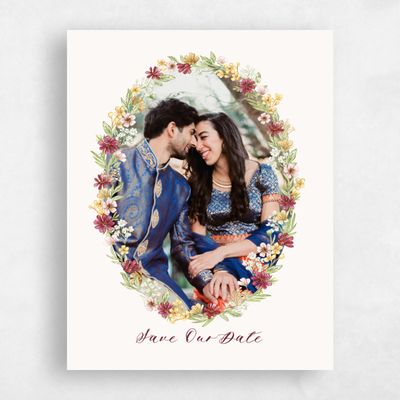 Beige Wedding Save the Date - Monaco Portrait