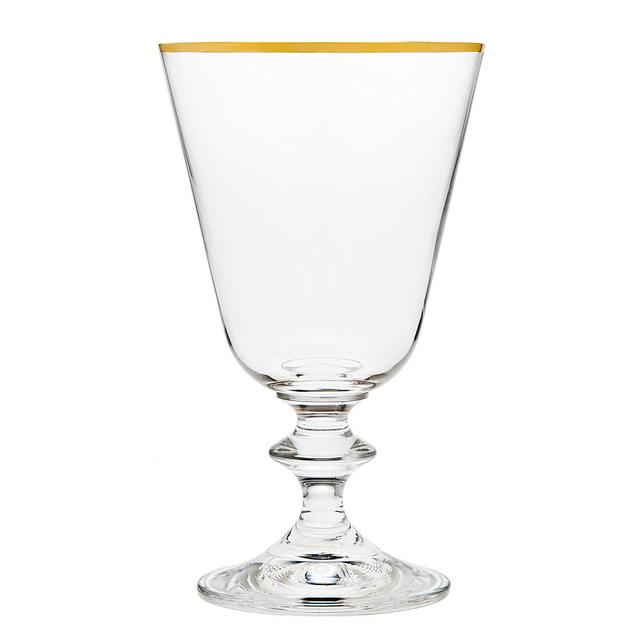 Gold Banded All Purpose Wine Glass
