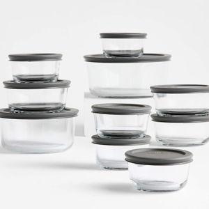 Pyrex 20-Piece Glass Food Storage Set + Reviews | Crate & Barrel