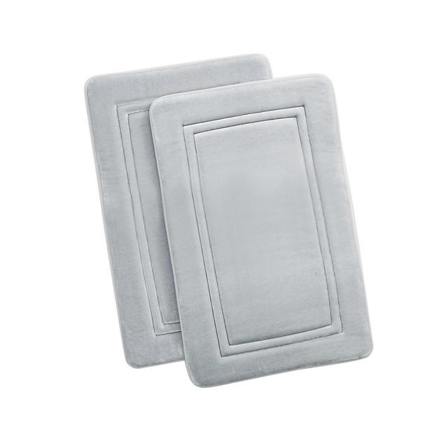 Truly Calm Antimicrobial Memory Foam Bath Rug, Set of 2