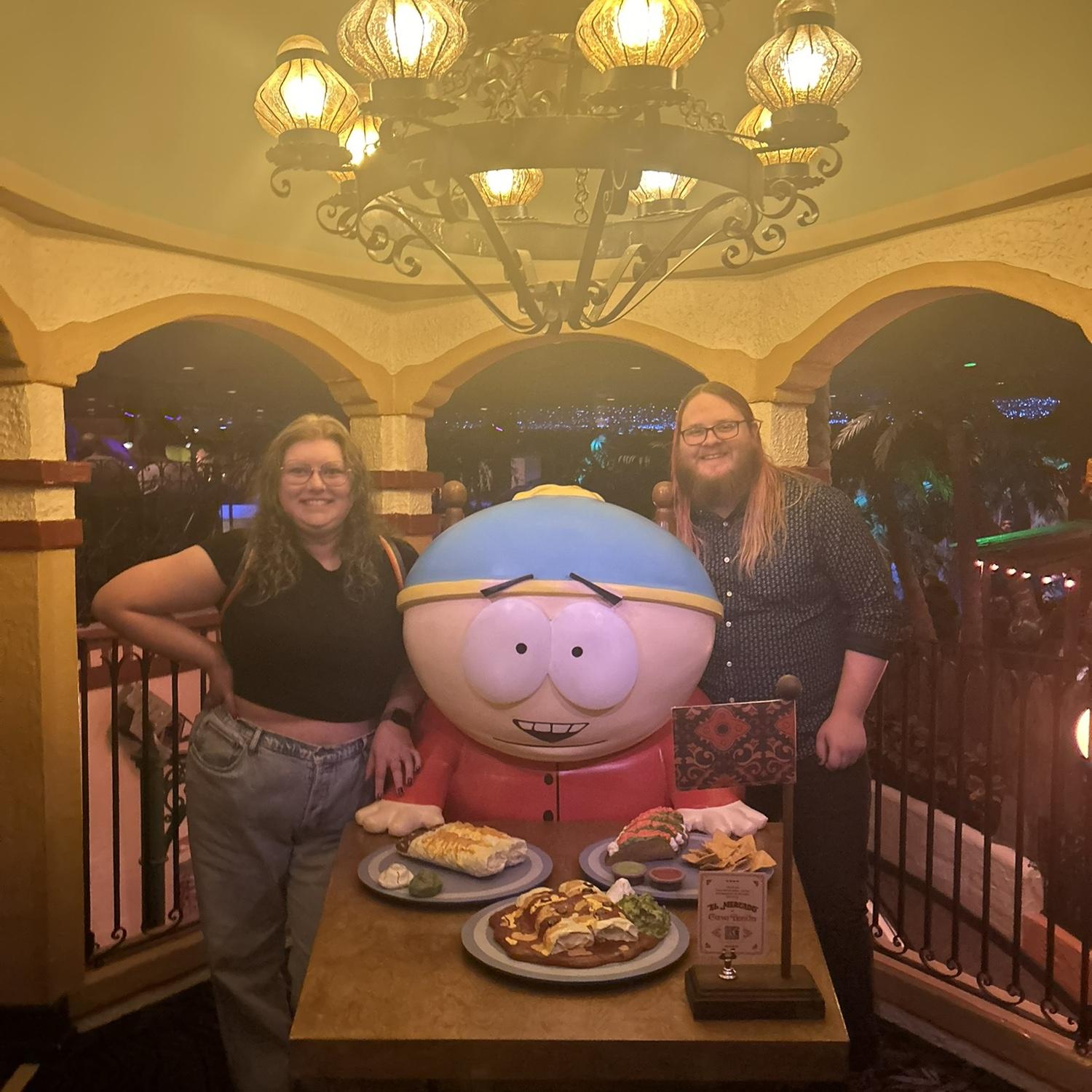 Valentine’s Day dinner at the famous Casa Bonita. we got to meet Cartman himself!