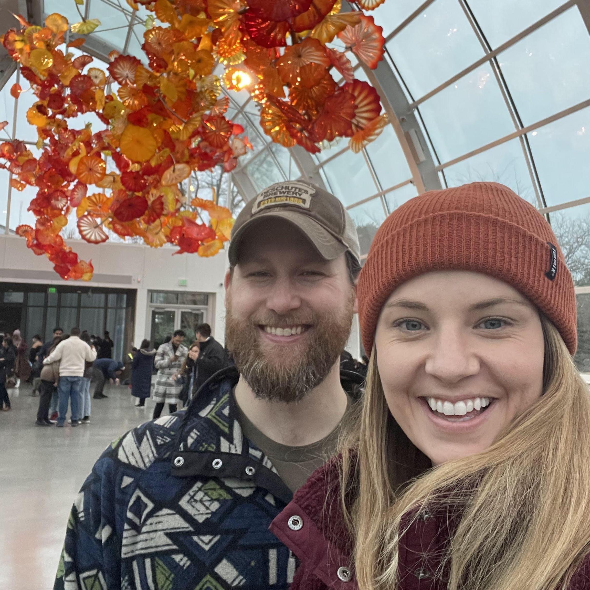 Chihuly glass flowers in Seattle