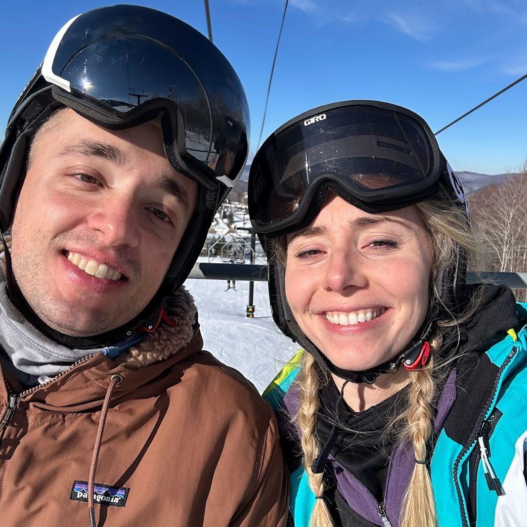 Matt's first time skiing - Vermont
