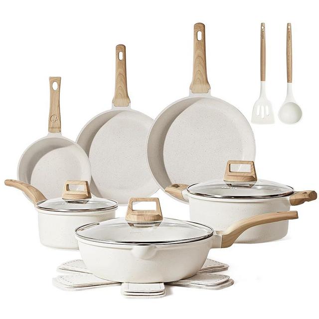 CAROTE 16 Piece Cookware Set, Nonstick Pots and Pans, Induction Cookware Cooking Set with Frying Pans, Saucepans, Saute Pan