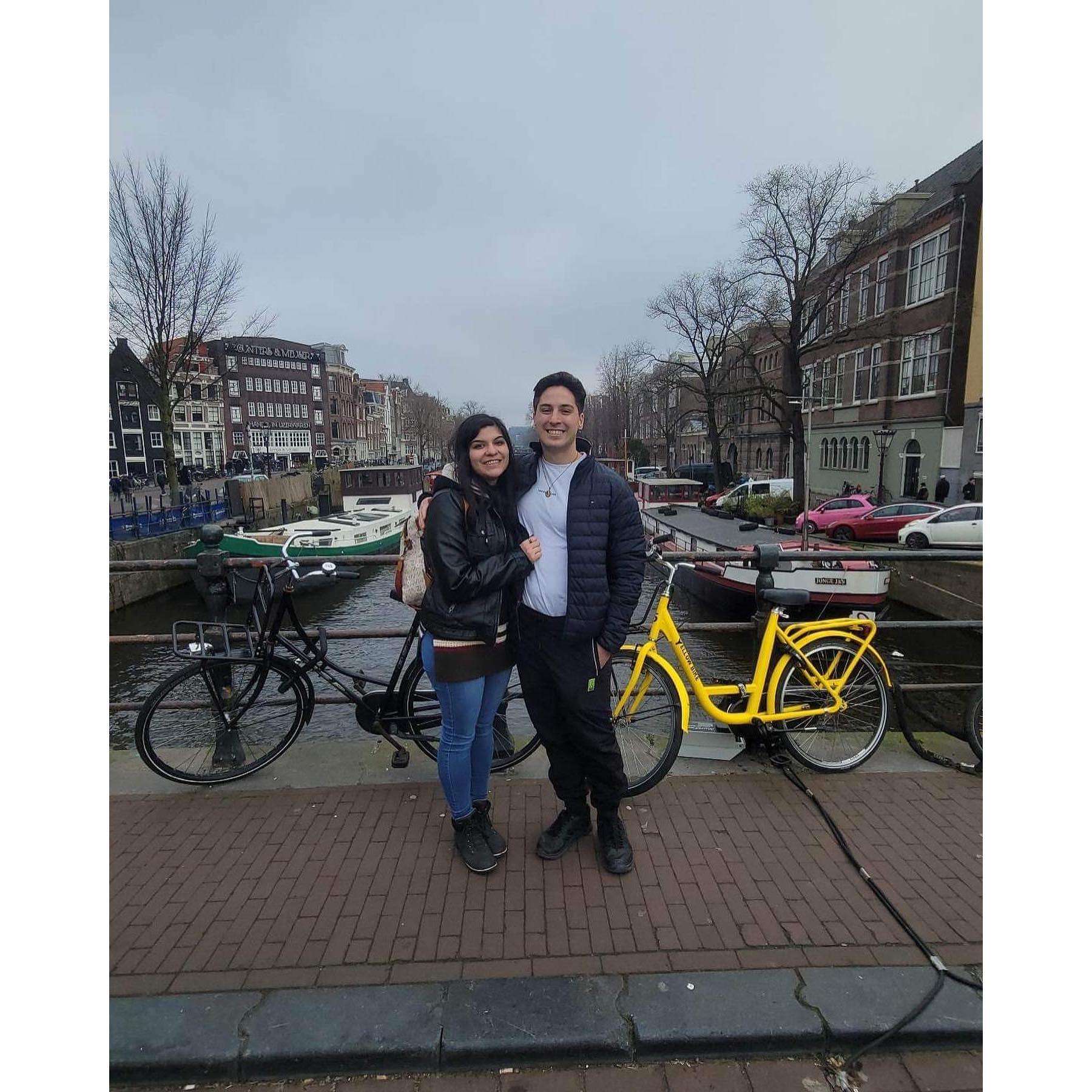 Right before Joy said "I do" on the Prinsengracht Canal in Amsterdam.