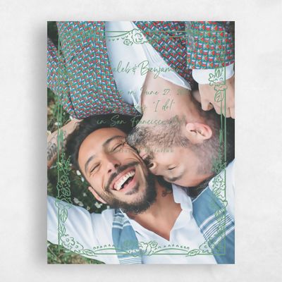 Green Wedding Save the Date - Oia Photo
