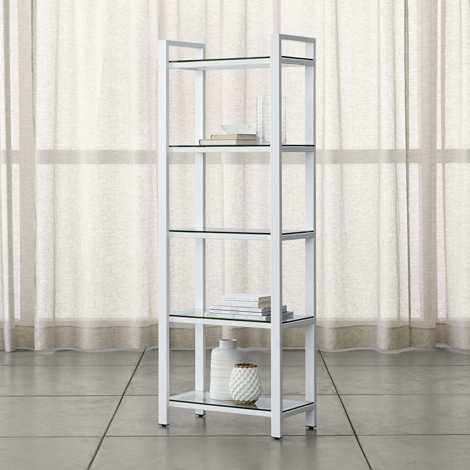 Pilsen Brass Bookcase with Glass Shelves + Reviews