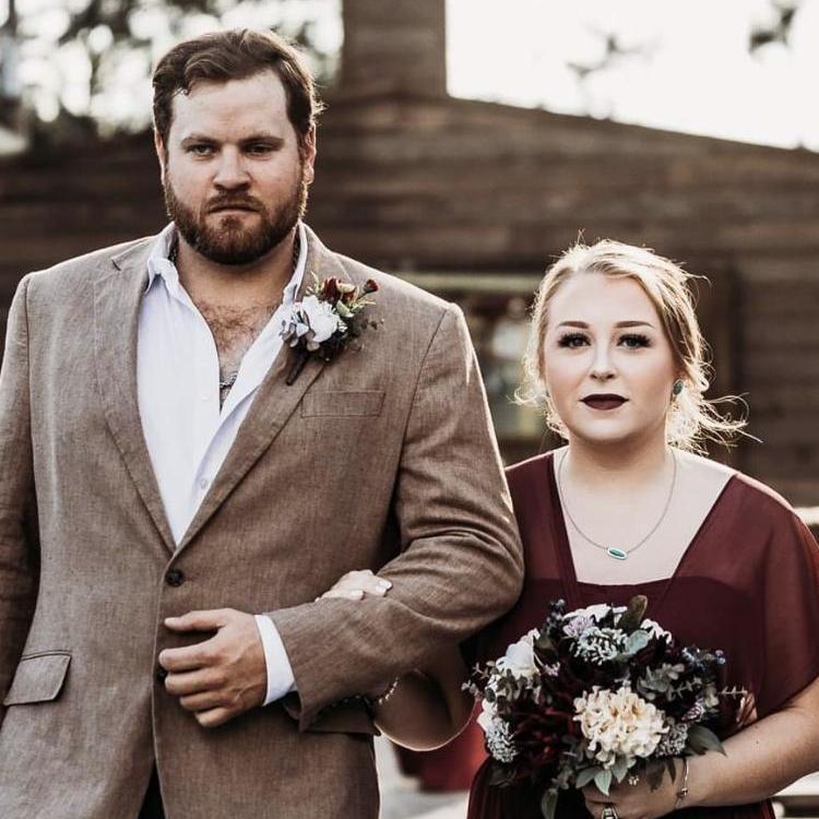 We were both in Josie's brother's wedding party. Thanks to both Jacob and Libbie we ended up walking the aisle together!