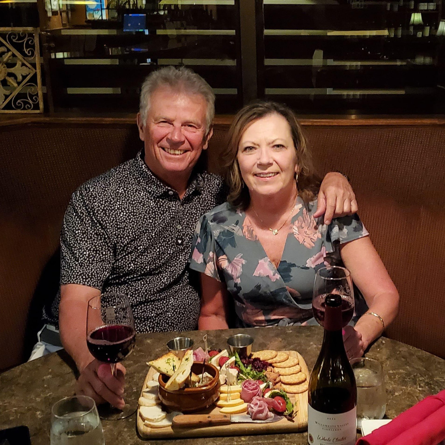 Our first anniversary at the Wine Cellar where we had our first date 8/1/22.