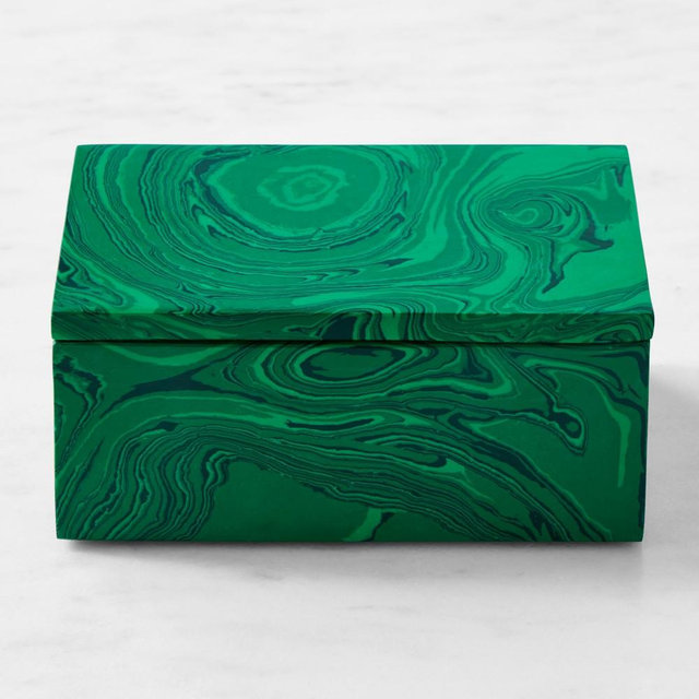 Faux Malachite Box