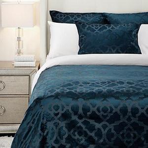 Benito Velvet Shams set - Cerulean