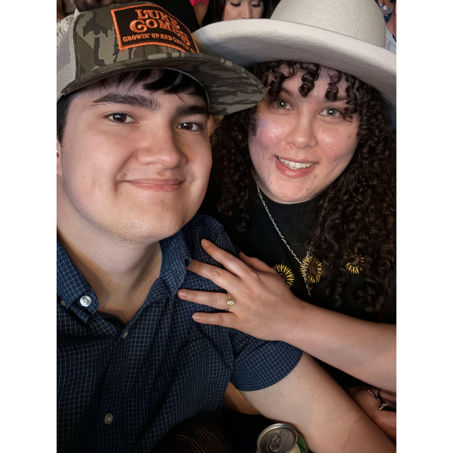 A week after we got engaged, we enjoyed a Luke Combs concert together.