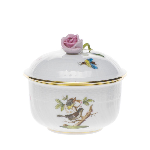 Herend Rothschild Bird Covered Sugar Bowl