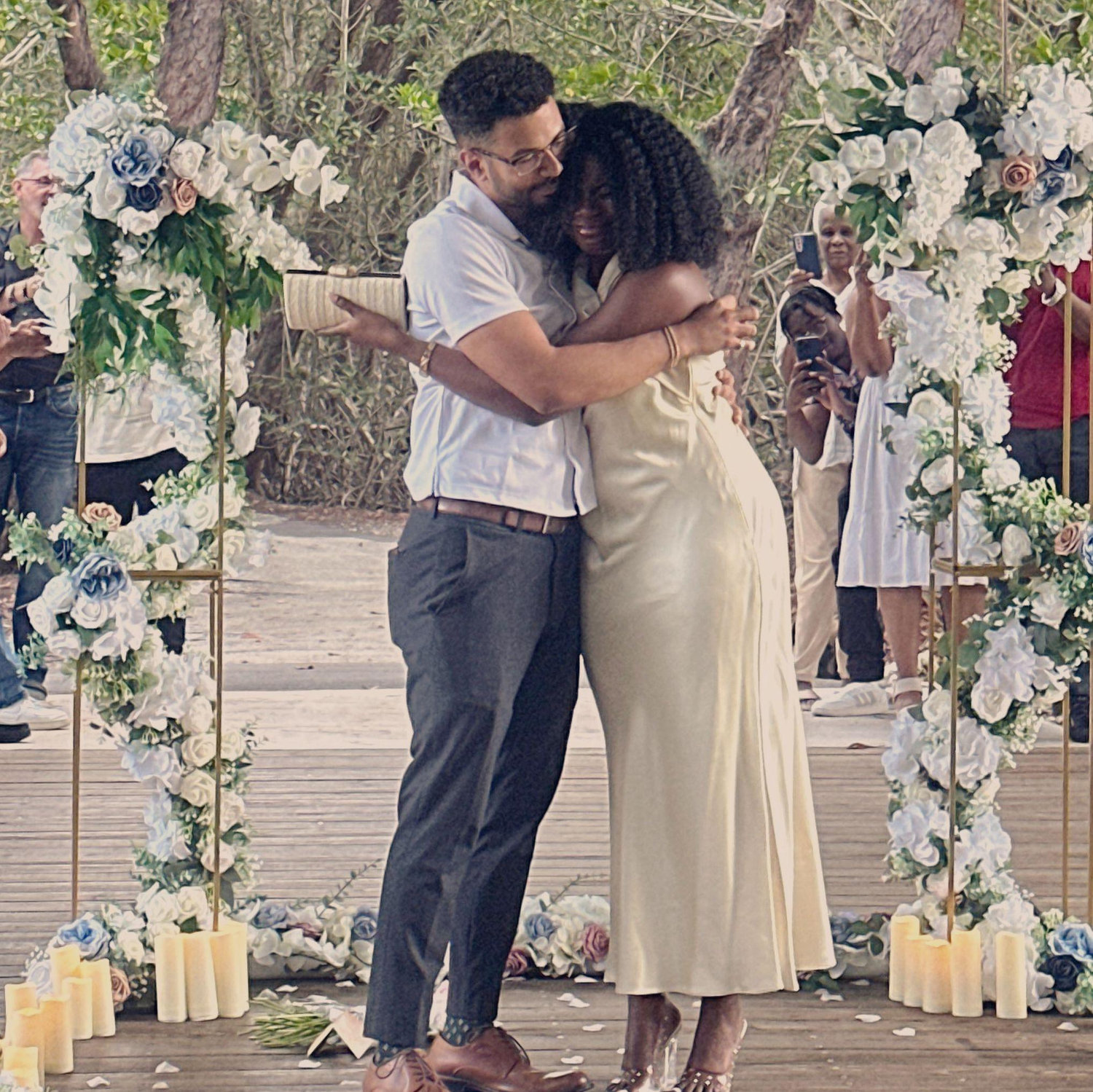 Behind the scenes after she said yes!