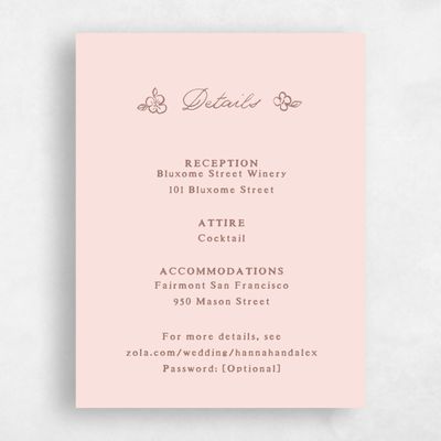 Blush, Pink Wedding Enclosure - Leda