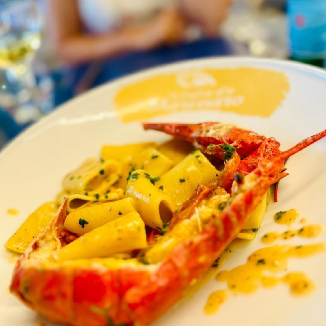 Paccheri with lobster at A’ figlia ro’ Marenaro.
Annita’s favorite meal!