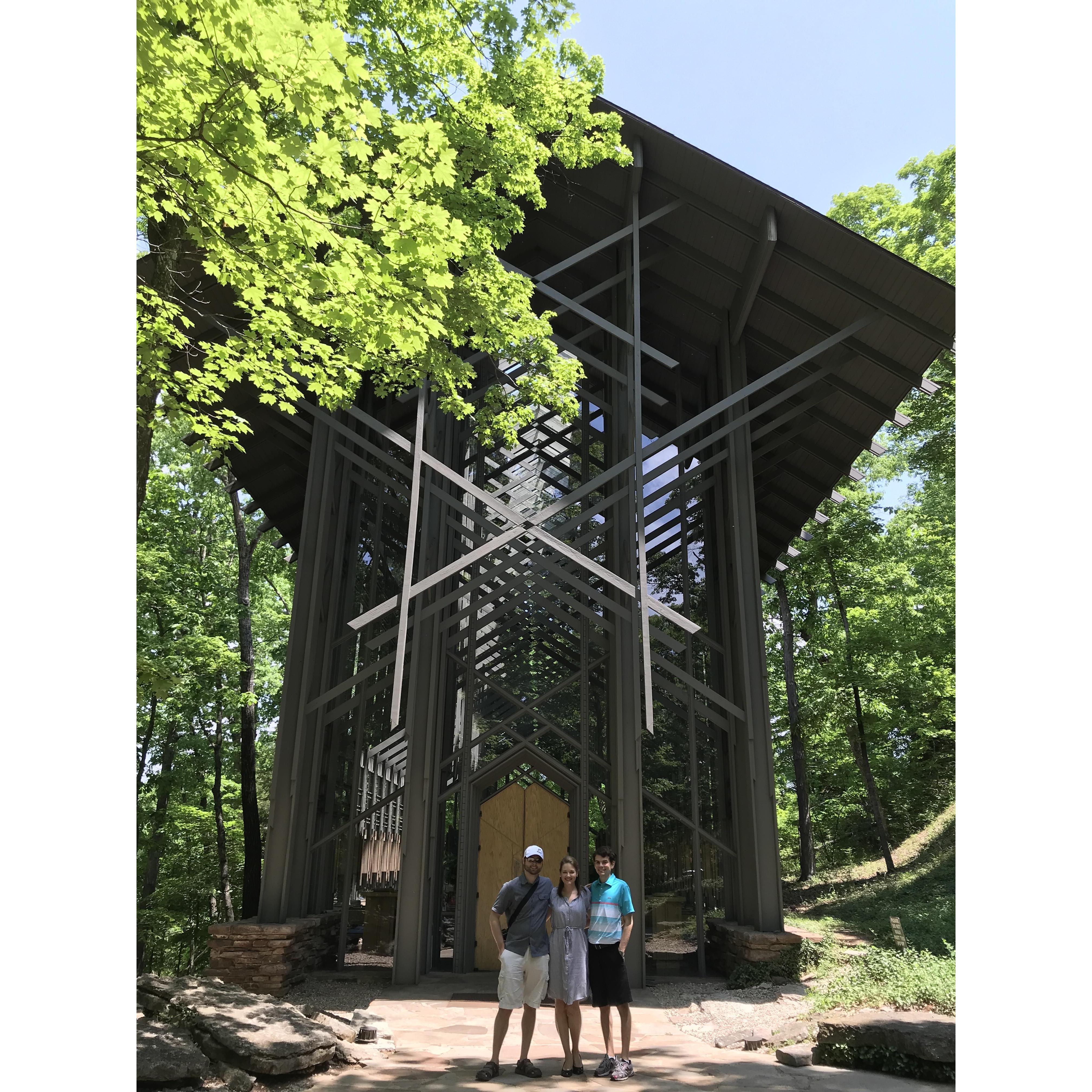 May 2018 - Eureka Springs, Arkansas - Thorncrown Chapel with the fam