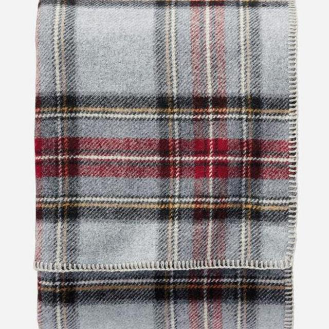 ECO-WISE WOOL PLAID/STRIPE BLANKET