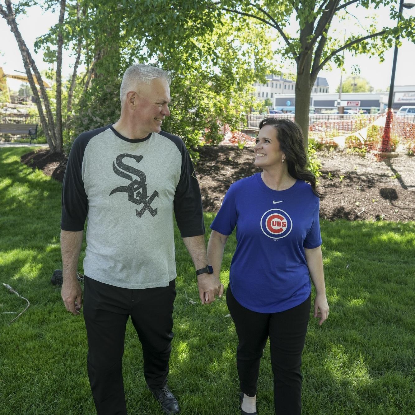 5/5/24 Engagement photos. We will always be a house divided!