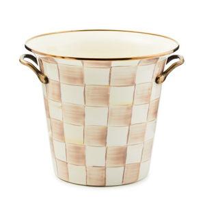 Mackenzie-Childs Mocha Check Wine Cooler