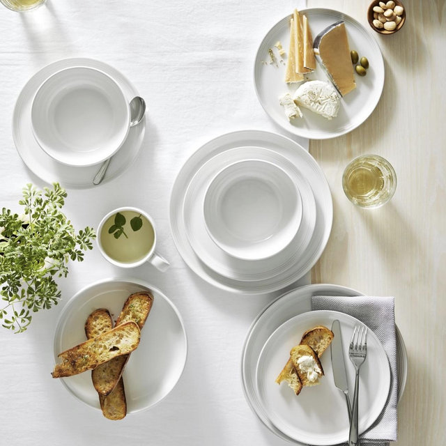 Le Creuset San Francisco Coupe Dinnerware Collection - Set of 8, White