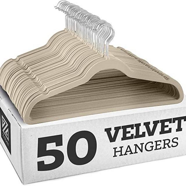 Zober Non-Slip Velvet Hangers - Suit Hangers (50-pack)