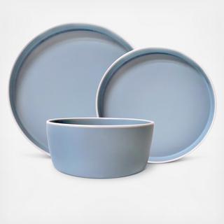 York Chef Stack Stoneware 12-Piece Dinnerware Set, Service for 4