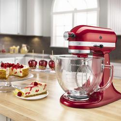  KitchenAid 5-Quart Stand Mixer Glass Bowl Candy Apple Red: Home  & Kitchen