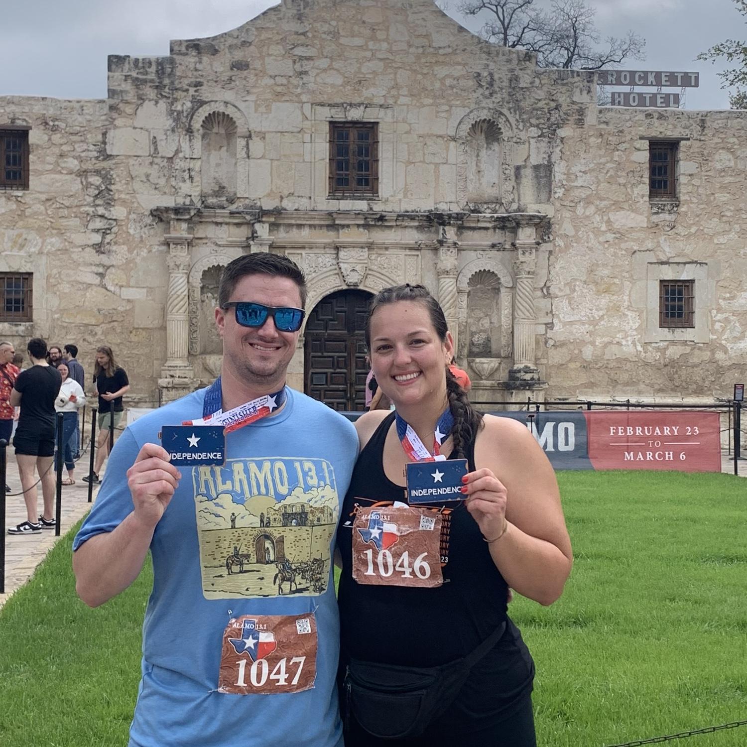They ran their first half marathon together in San Antonio in March of 2024