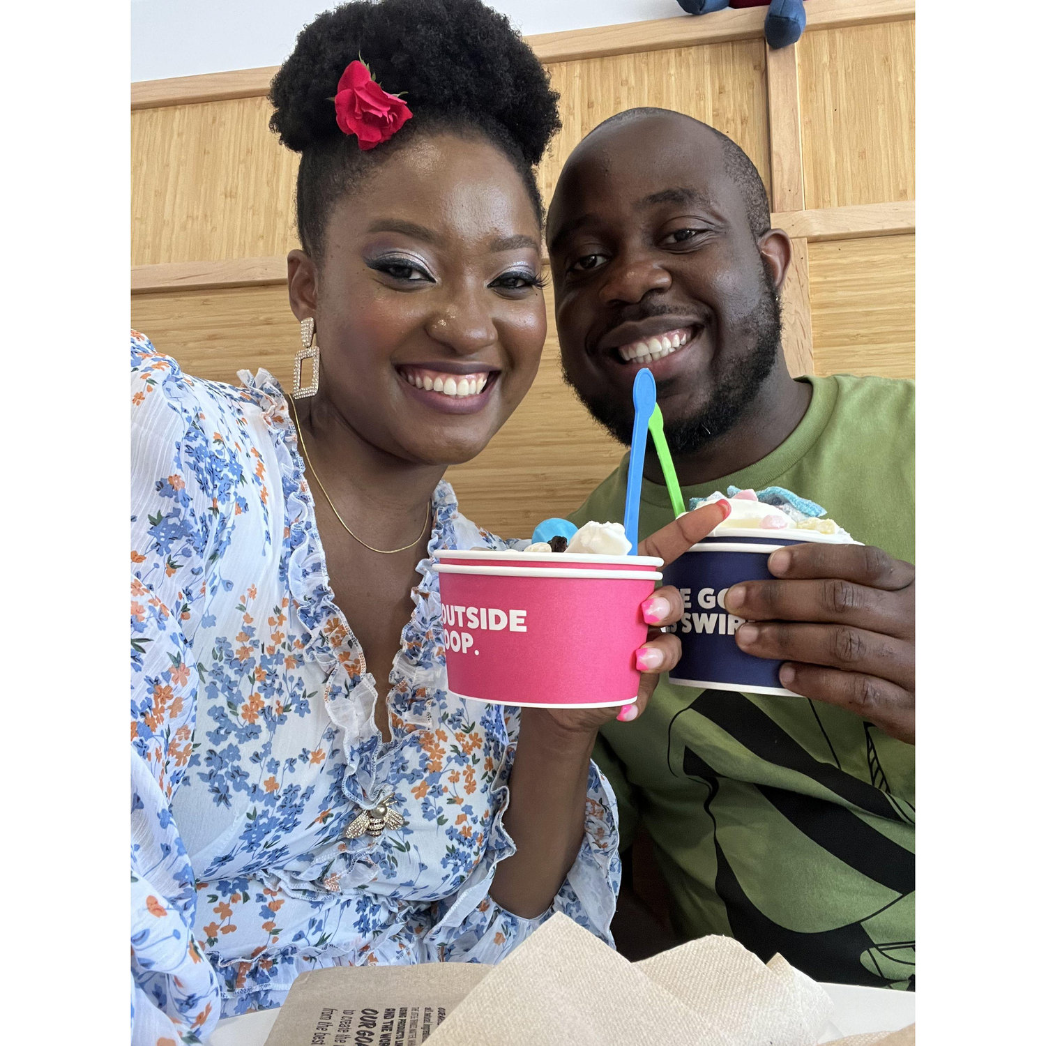 Our first fro-yo together