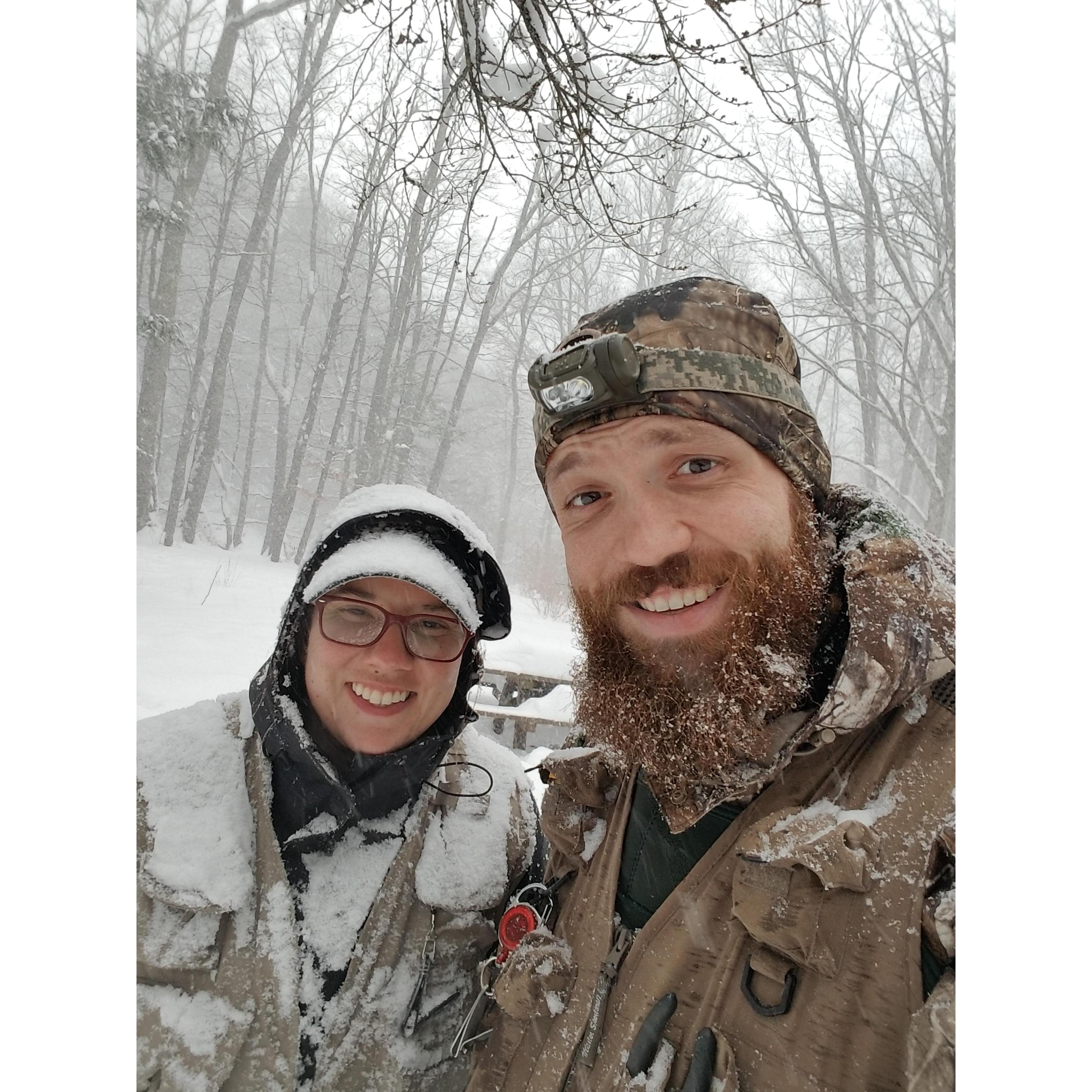 Camping/Fishing in the snow doesn't scare us!
Proposal Camping trip
Cranberry Trout steam
March 2018