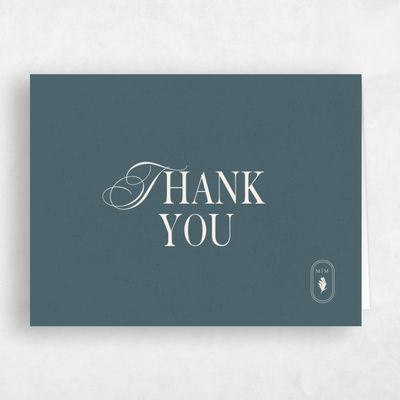 Deep Blue Spruce Wedding Thank You - St Lucia Landscape