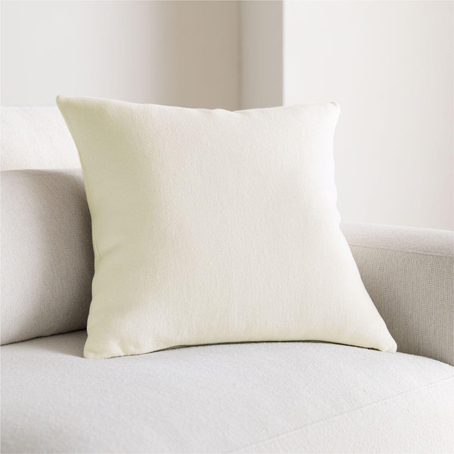 Relaxed Linen Layering 20"x20" Arctic Ivory Throw Pillow Cover