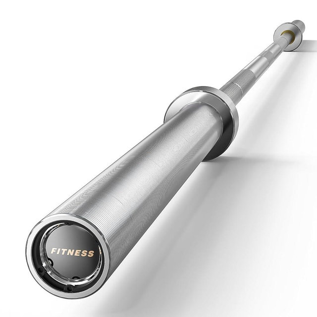 PAPABABE Olympic Barbell, 2-inch 45lb/35lb Weight Bar for Strength Training. 6.5ft/7ft Olympic Bar, 1000lb Plus Capacity, Chrome/Zinc Plating, knurled Grip for Bench Press Deadlift Squat