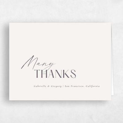 Beige Wedding Thank You - Sundell Landscape