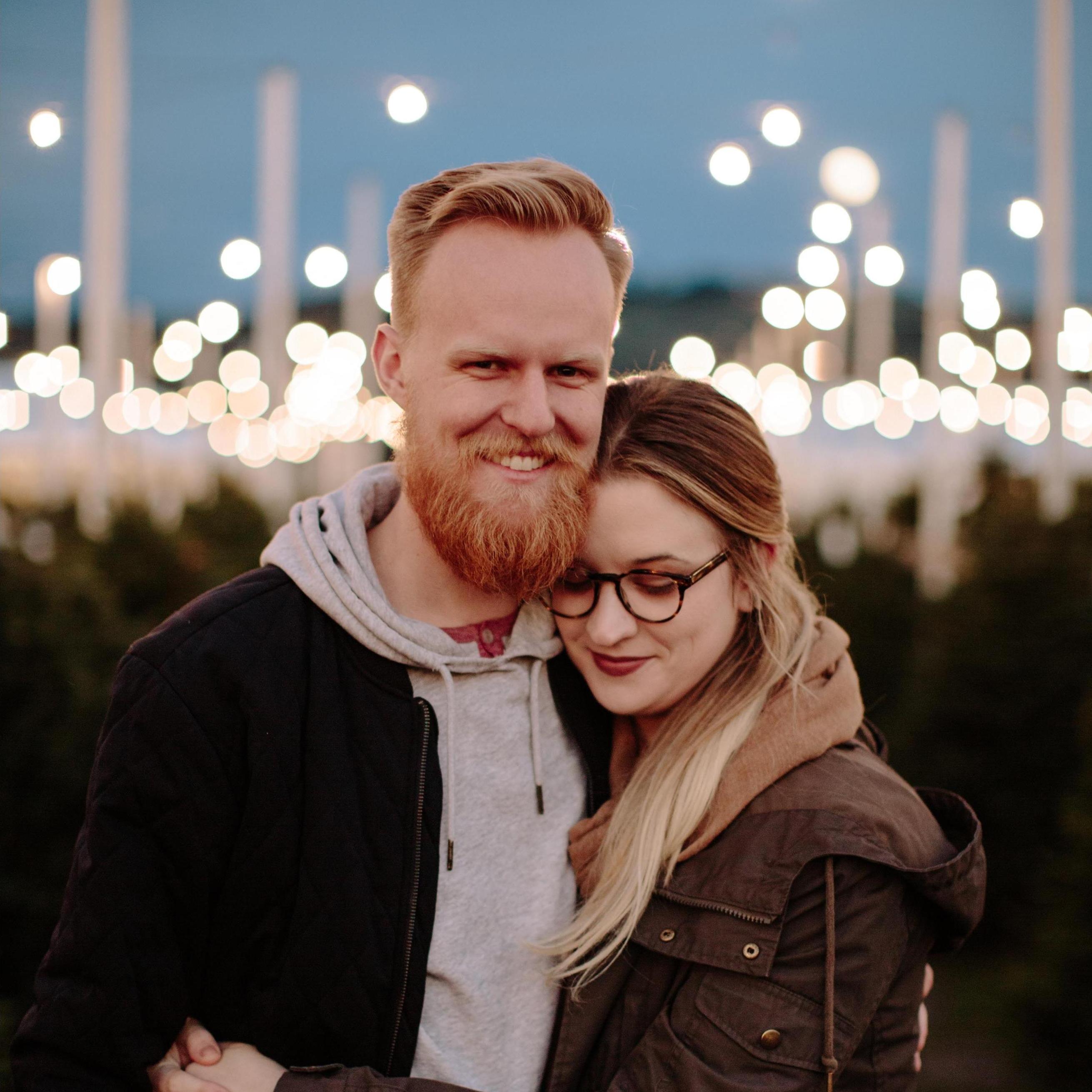 In our element at a Christmas Tree farm. Coze.