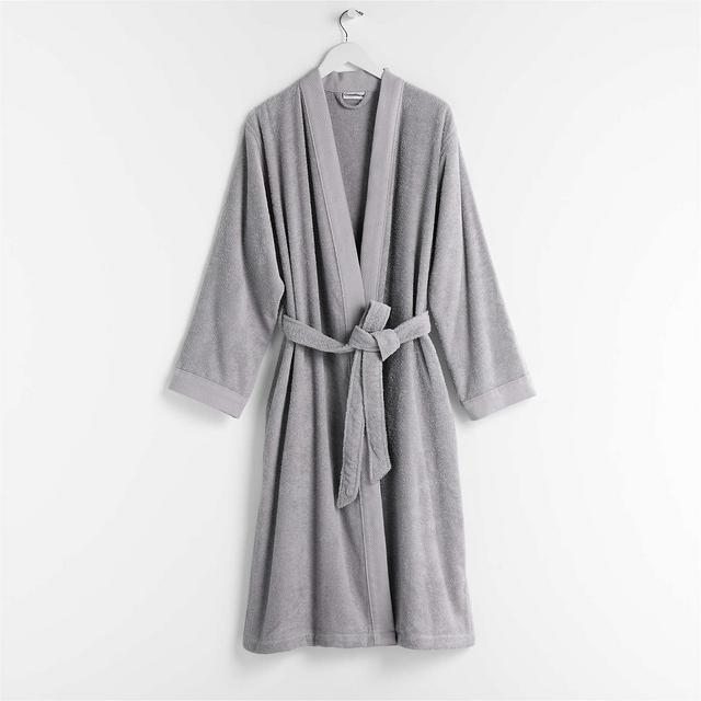 Organic Turkish Grey Cotton Bath Robe S/M