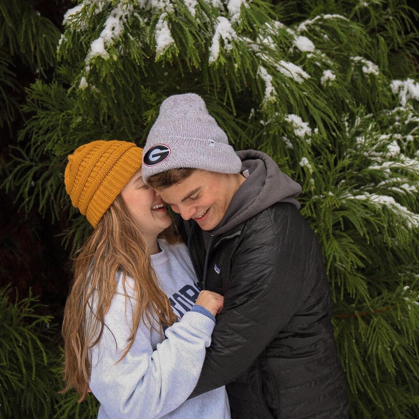 It snowed in Georgia - this is one of my favorite photos of me and Chris ever