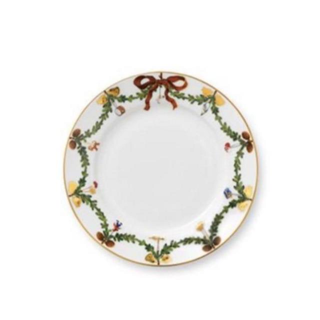 Star Fluted Christmas Salad Plate