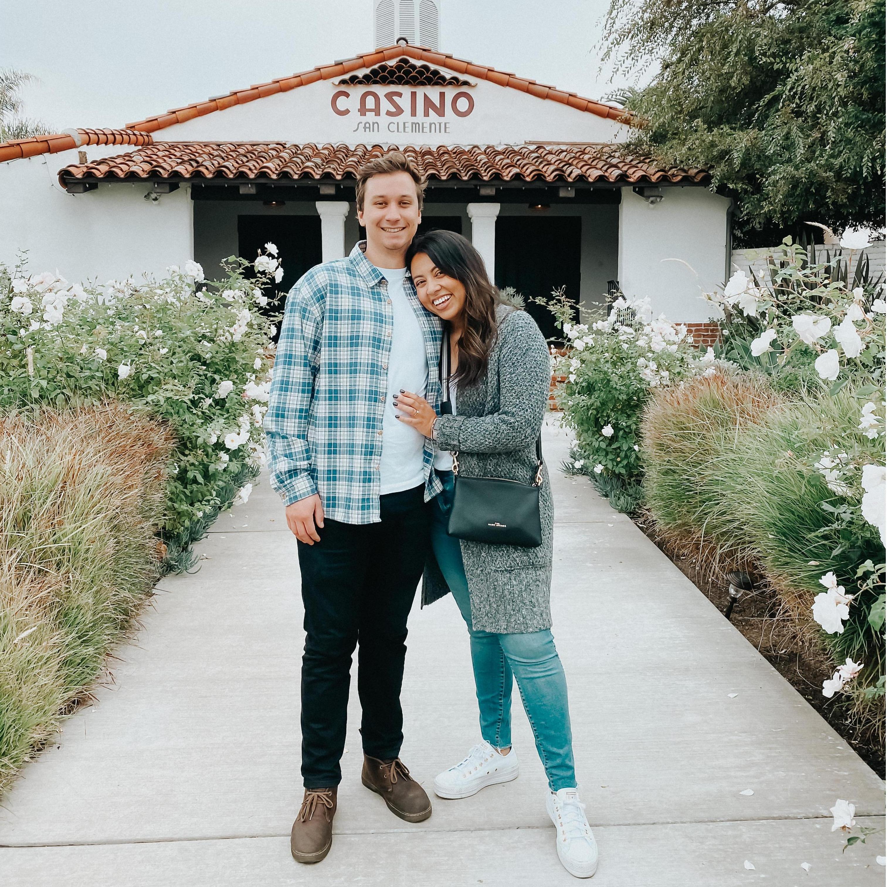 Saying 'yes' to the venue!
San Clemente, CA