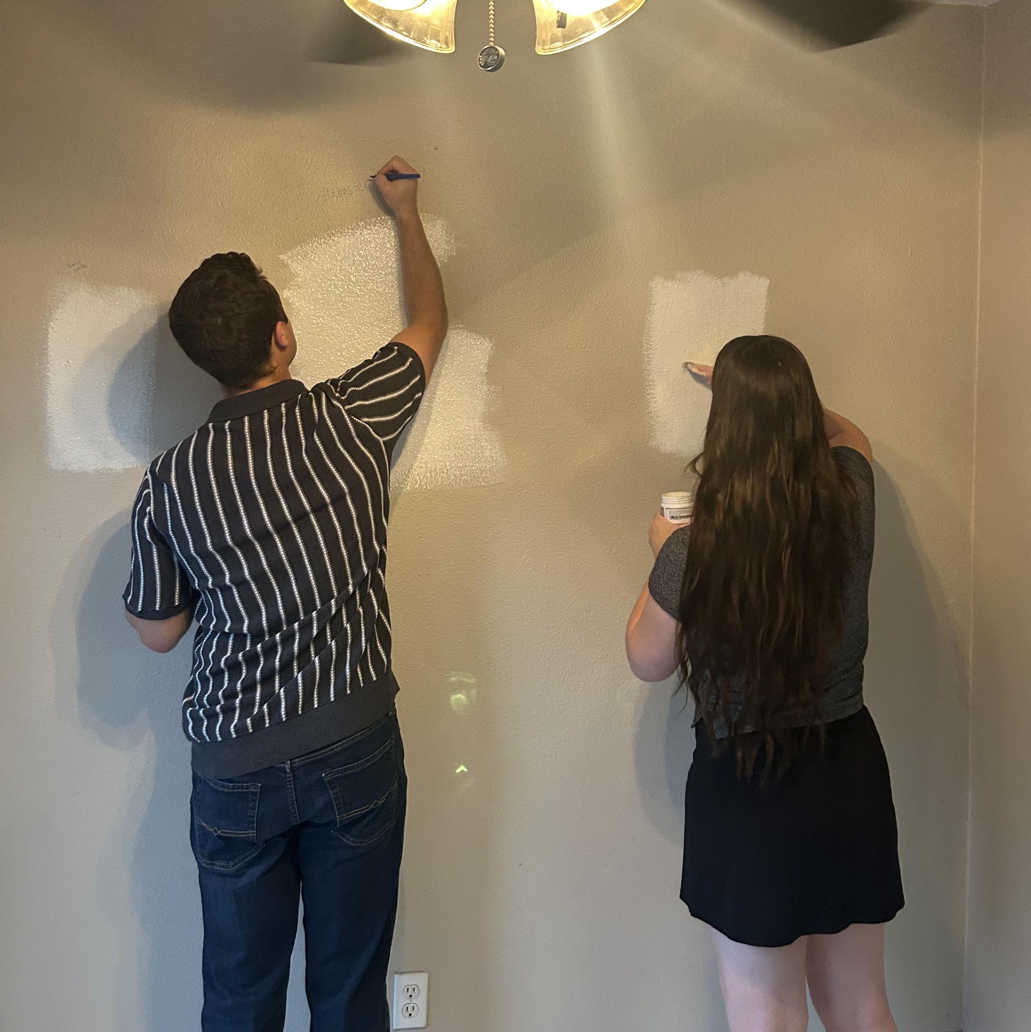 Choosing paint colors during our home renovations.