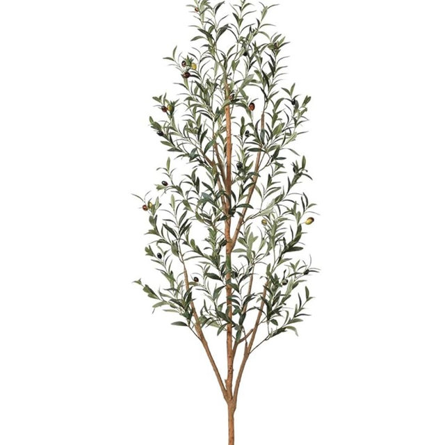 Kazeila Artificial Olive Tree 6FT Tall Faux Silk Plant for Home Office Decor Indoor Fake Potted Tree with Wood Branches and Fruits