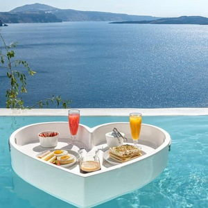 Floating Breakfast on our Honeymoon