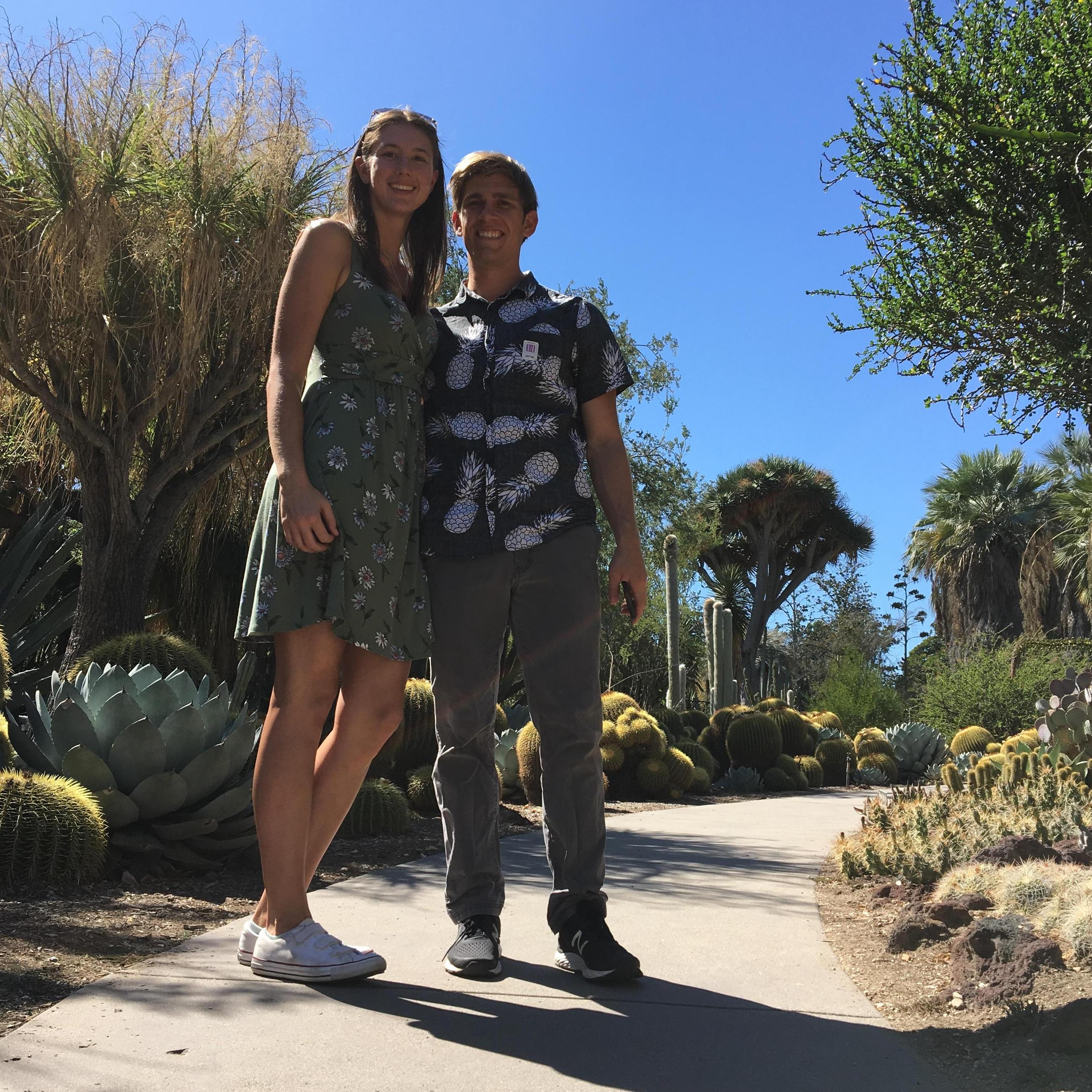 Jacob and Alex's first ever "real date" at the Huntington gardens.