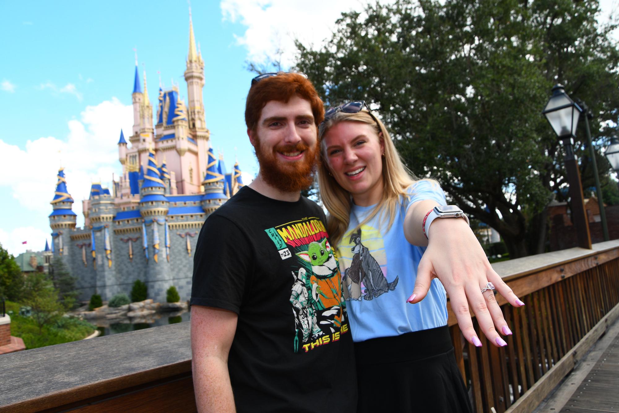 Disney World engagement photo 2021